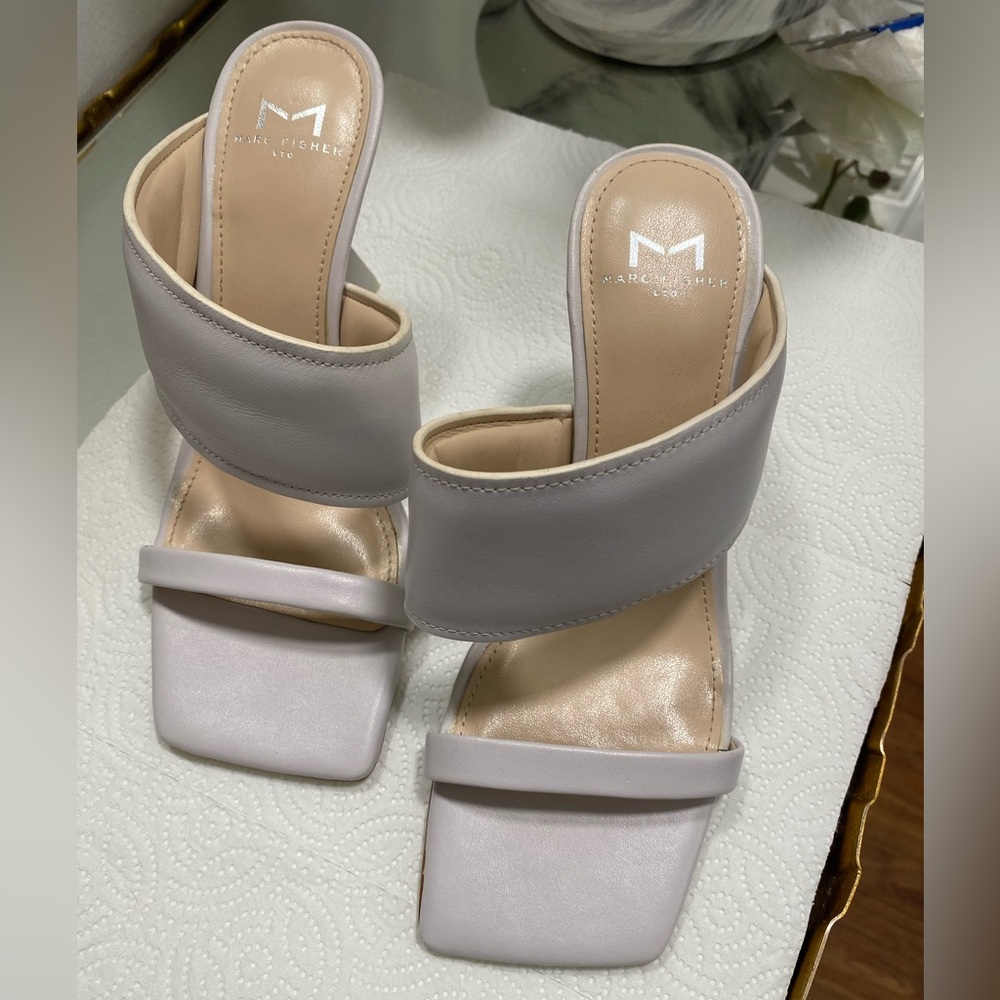 Marc Fisher Women's Cream Mules